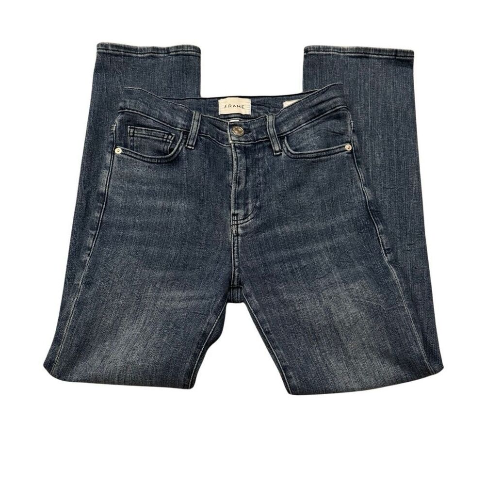 FRAME Le High Straight Jeans Women’s Size 26 Medium Wash 27” Inseam